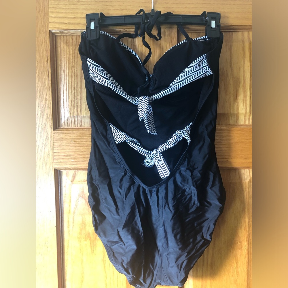 U.S. Polo Assn. Black One-Piece Swimsuit - Picture 2 of 6